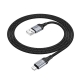 Кабель HOCO X102 USB to Micro 2.4A, 1m, nylon, aluminum connectors, Black