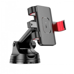 Тримач для мобільного HOCO H22 Dragon automatic clamping car holder(center console) Red Black