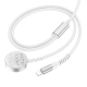Бездротовий зарядний пристрій HOCO CW54 2-in-1 charging cable iP+iWatch White