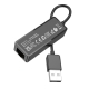 Кабель-перехiдник BOROFONE DH7 Ricco USB ethernet adapter(100 Mbps) Black
