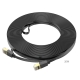 Кабель HOCO US07 General pure copper flat network cable(L20M) Black