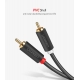 Аудіо кабель UGREEN AV104 2RCA Male to 2RCA Male Cable 2m (Black)(UGR-10518)