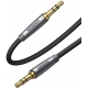 Аудіо кабель UGREEN AV150 3.5mm Cable Male to Male Alu Case Braid 1m (Silver gray)(UGR-50355)