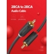 Аудіо кабель UGREEN AV104 2RCA Male to 2RCA Male Cable 1m (Black)(UGR-30747)