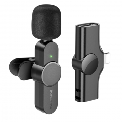 Мікрофон-петличка BOROFONE BFK12 Trophy lavalier wireless digital microphone iP Black