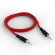 Кабель AUX 3.5 mm - 3.5 mm Silicon Red
