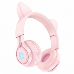 Навушники HOCO W39 Cat ear kids BT headphones Pink