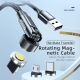 Кабель Essager Universal 540 Ratate 3A Magnetic USB Charging Cable Lightning 1m grey (EXCCXL-WX0G)
