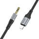 Аудiокабель HOCO UPA26 Fresh digital audio conversion cable iP Black