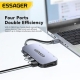 USB-hub ESSAGER Maple Harp 11 in 1 USB HUB Grey