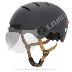 Захисний шолом Livall L23 (M) Dark Night (54-58см), сигнал поворотів та стопів, додаток, зйомний візор (пульт BR80 в комплекті н