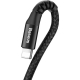 Кабель Baseus Fish eye Spring Data Cable Lightning 1m Black