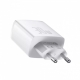 Мережевий зарядний пристрій Baseus Compact 2xUSB+USB-C 30W White (CCXJ-E02) 