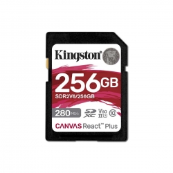 SDXC (UHS-II U3) Kingston Canvas React Plus 256Gb class 10 V60 (R280MB/s, W150MB/s)