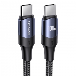 Кабель Usams US-SJ524 U71 Type-C To Type-C 100W PD Fast Charging & Data Cable 1.2m black