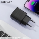 Мережевий зарядний пристрій ACEFAST A104 PD25W GaN single USB-C charger Black