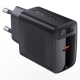 Мережевий зарядний пристрій ACEFAST A82 PD20W GaN single USB-C charger Black