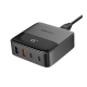 Мережевий зарядний пристрій ACEFAST Z6 PD65W GaN (2*USB-C+2*USB-A) desktop charging adapter Black