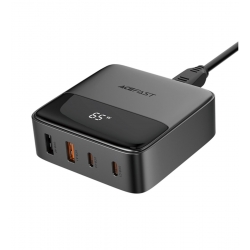 Мережевий зарядний пристрій ACEFAST Z6 PD65W GaN (2*USB-C+2*USB-A) desktop charging adapter Black