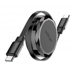 Кабель ACEFAST C13-03 USB-C to USB-C dual retraction charging data cable Black