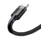 Кабель Baseus Cafule Cable USB For Type-C 3A 0.5m Gray+Black