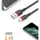 Кабель WUW-X203 USB Lightning 2,4А black