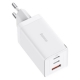 МЗП Baseus GaN5 Pro Fast Charger 2C+U 65W  EU  White(Include：Baseus Xiaobai series fast charging Cable Type-C  to Type-C 100W(20