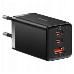 МЗП Baseus GaN5 Pro Fast Charger 2C+U 65W  EU  Black(Include：Baseus Xiaobai series fast charging Cable Type-C  to Type-C 100W(20