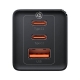 МЗП Baseus GaN5 Pro Fast Charger 2C+U 65W  EU  Black(Include：Baseus Xiaobai series fast charging Cable Type-C  to Type-C 100W(20