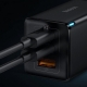 МЗП Baseus GaN5 Pro Fast Charger 2C+U 65W  EU  Black(Include：Baseus Xiaobai series fast charging Cable Type-C  to Type-C 100W(20