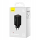 МЗП Baseus GaN5 Pro Fast Charger 2C+U 65W  EU  Black(Include：Baseus Xiaobai series fast charging Cable Type-C  to Type-C 100W(20