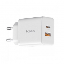 Мережевий зарядний пристрій Baseus Cube Fast Charger C+U 30W EU Moon White