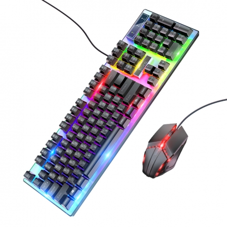 Миша + клавіатура HOCO GM18 Luminous gaming keyboard and mouse set Black