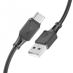 Кабель HOCO X101 Assistant silicone charging data cable Type-C Black