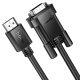 Кабель HOCO US12 HDTV male to VGA male HD data cable(L2M) Black