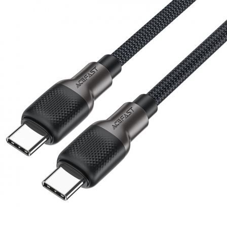 Кабель ACEFAST C10-03 Type-C to Type-C 3A, 60W, 1.2m, silicone, zinc connectors, Black