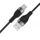 Кабель ACEFAST C11-04 USB to Type-C 3A, 1.2m,  nylon + PVC, zinc connectors, Black