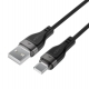 Кабель ACEFAST C11-04 USB to Type-C 3A, 1.2m,  nylon + PVC, zinc connectors, Black