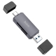 Кардрідер HOCO HB45 Spirit 2-in-1 USB/Type-C 3.0 card reader Metal gray