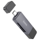 Кардрідер HOCO HB45 Spirit 2-in-1 USB/Type-C 3.0 card reader Metal gray