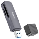 Картрідер HOCO HB45 Spirit 2-in-1 USB 3.0 card reader Metal Gray