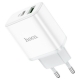 Мережевий зарядний пристрій HOCO C105A Stage dual port PD20W+QC3.0 charger White