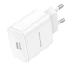 Мережевий зарядний пристрій BOROFONE BA81A single port PD20W charger(EU) White