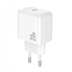 Мережевий зарядний пристрій BOROFONE BAS43A Potential single-port PD20W charger(EU) White