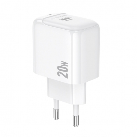 Мережевий зарядний пристрій BOROFONE BAS43A Potential single-port PD20W charger(EU) White