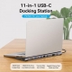 Хаб Vention Multi-function USB-C to HDMI/VGA/USB-C Gen 1/USB 3.0x2/USB 2.0/RJ45/SD/TF/TRRS 3.5mm/PD Docking Station 0.25m