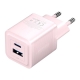 Зарядний пристрій Vention 2-Port USB (C + A) GaN Charger (30W/30W) EU-Plug Pink