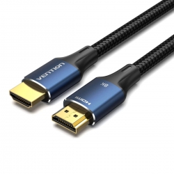 Кабель Vention Cotton Braided HDMI-A Male to Male HD Cable 8K 1.5M Blue Aluminum Alloy Type