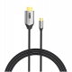 Кабель Vention Cotton Braided USB-C to HDMI Cable 1.5M Black Aluminum Alloy Type