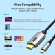 Кабель Vention Cotton Braided USB-C to HDMI Cable 1.5M Black Aluminum Alloy Type